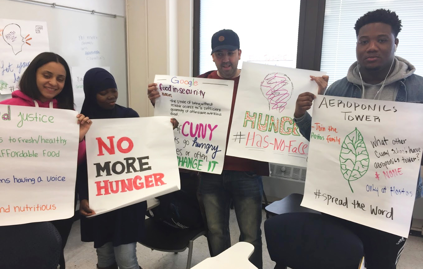 CUNY students protesting student hunger