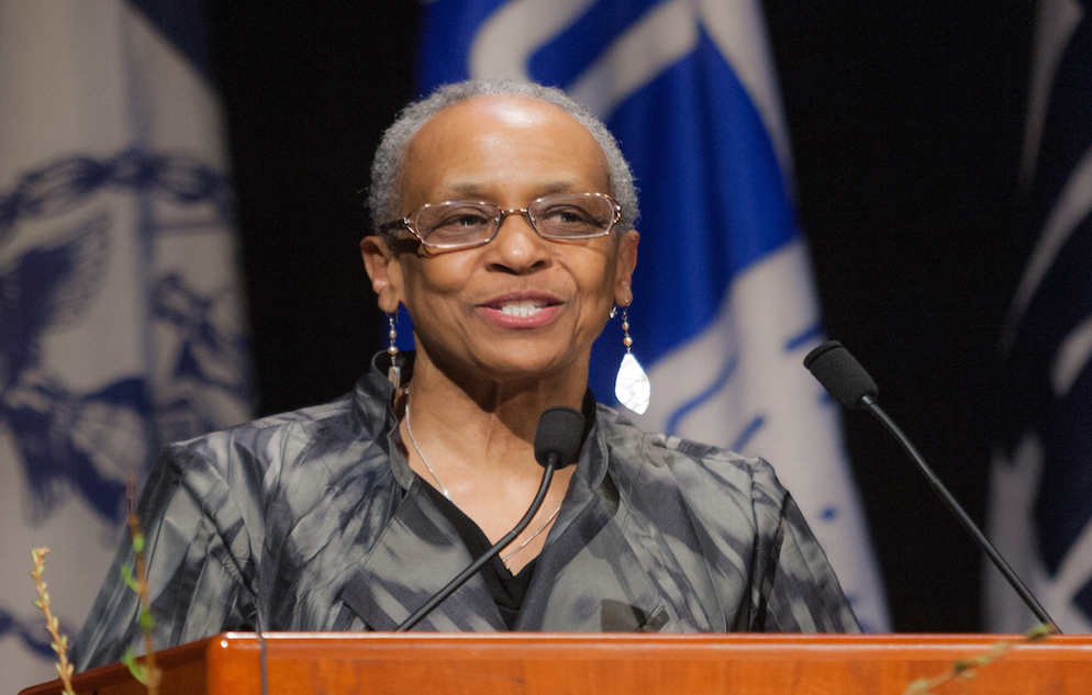 Keynote speaker Dr. Shiriki Kumanyika, President of American Public Health Association (APHA), at the CUNY School of Public Health recognition ceremony.