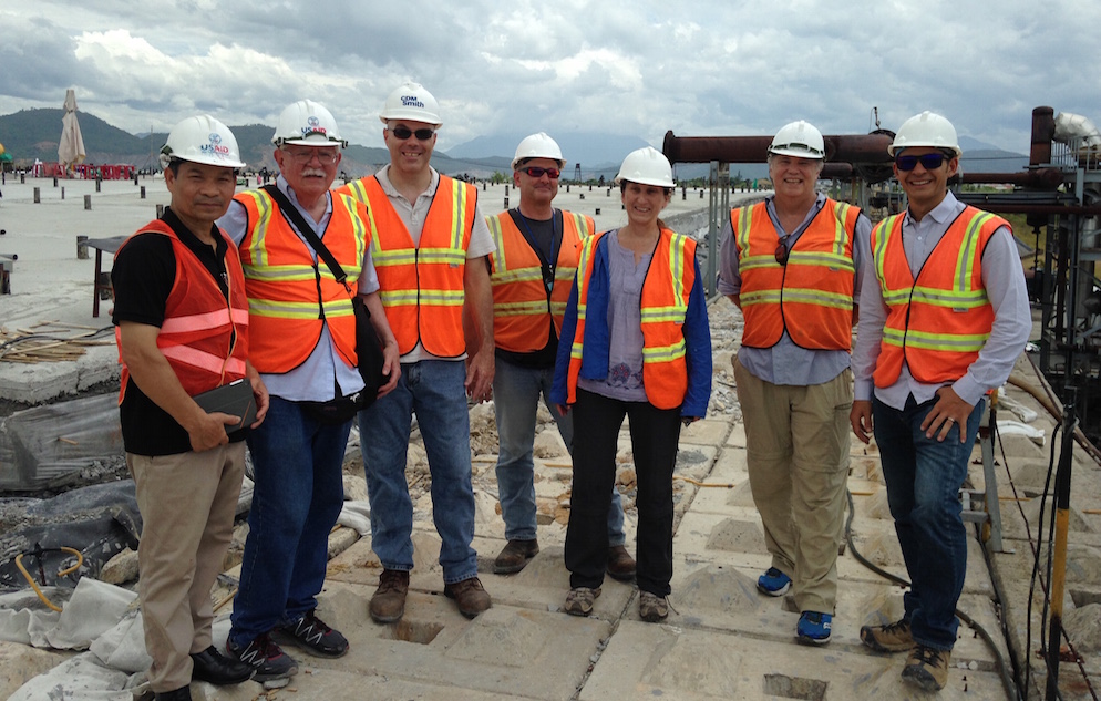 Drs. Grassman and Mirer visit the site of the cleanup of the Agent Orange hot spot at the Danang airport