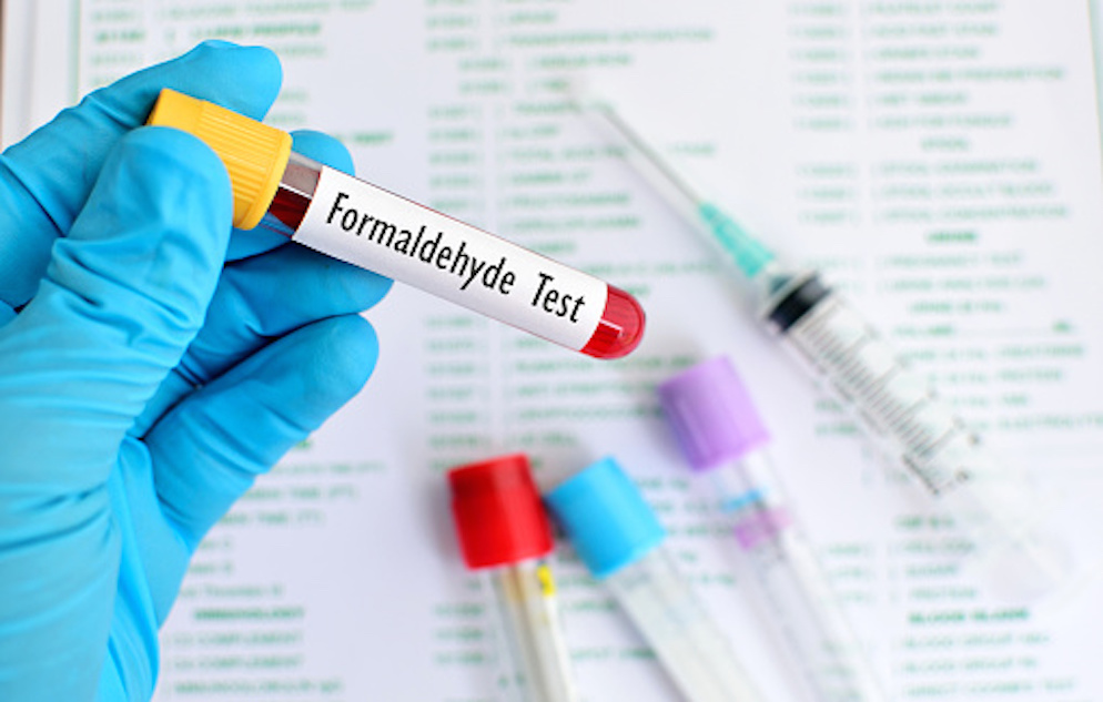 Formaldehyde test vial