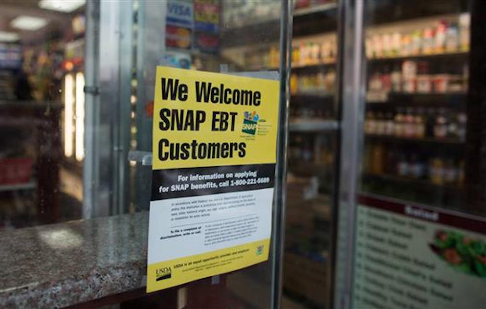 SNAP EBT sign in store window