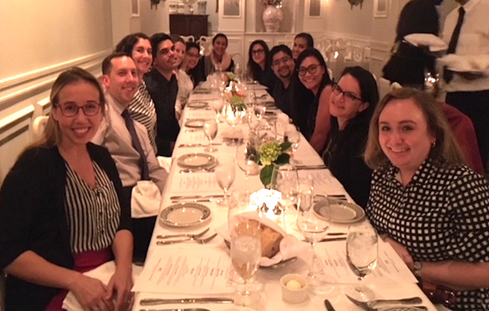 Dean's dinner for students at APHA, an annual CUNY SPH tradition