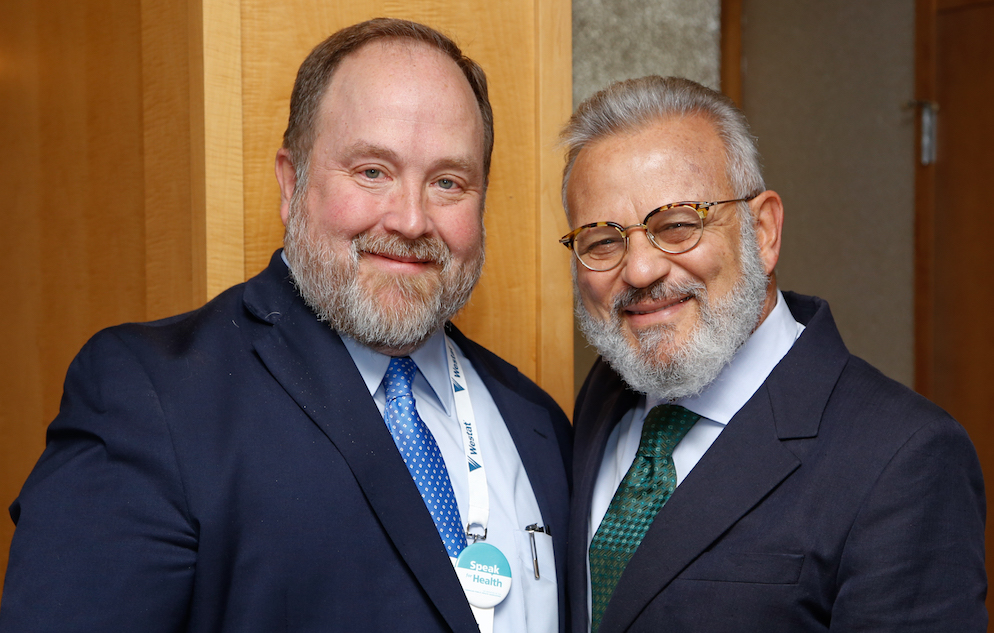 Thomas Quade, immediate past president of APHA, and Dean Ayman El-Mohandes