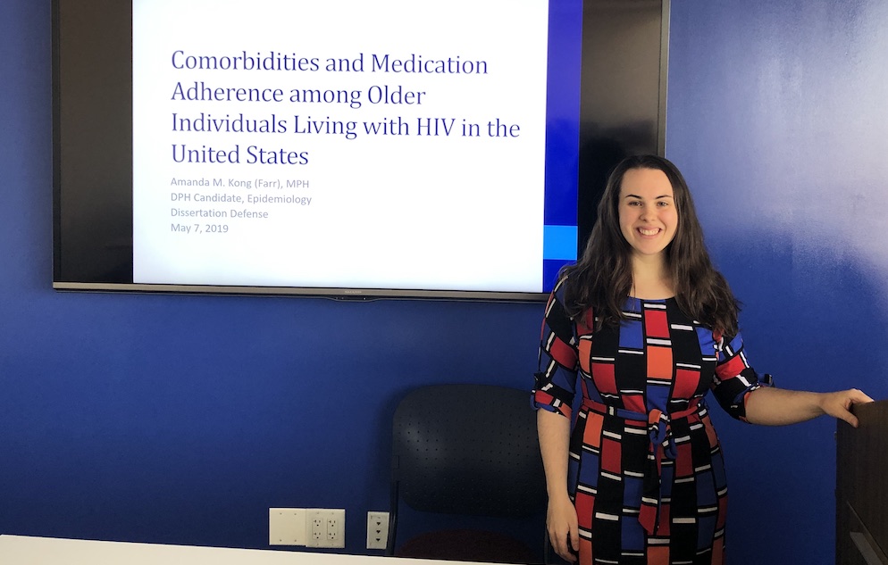 Amanda Kong at her dissertation