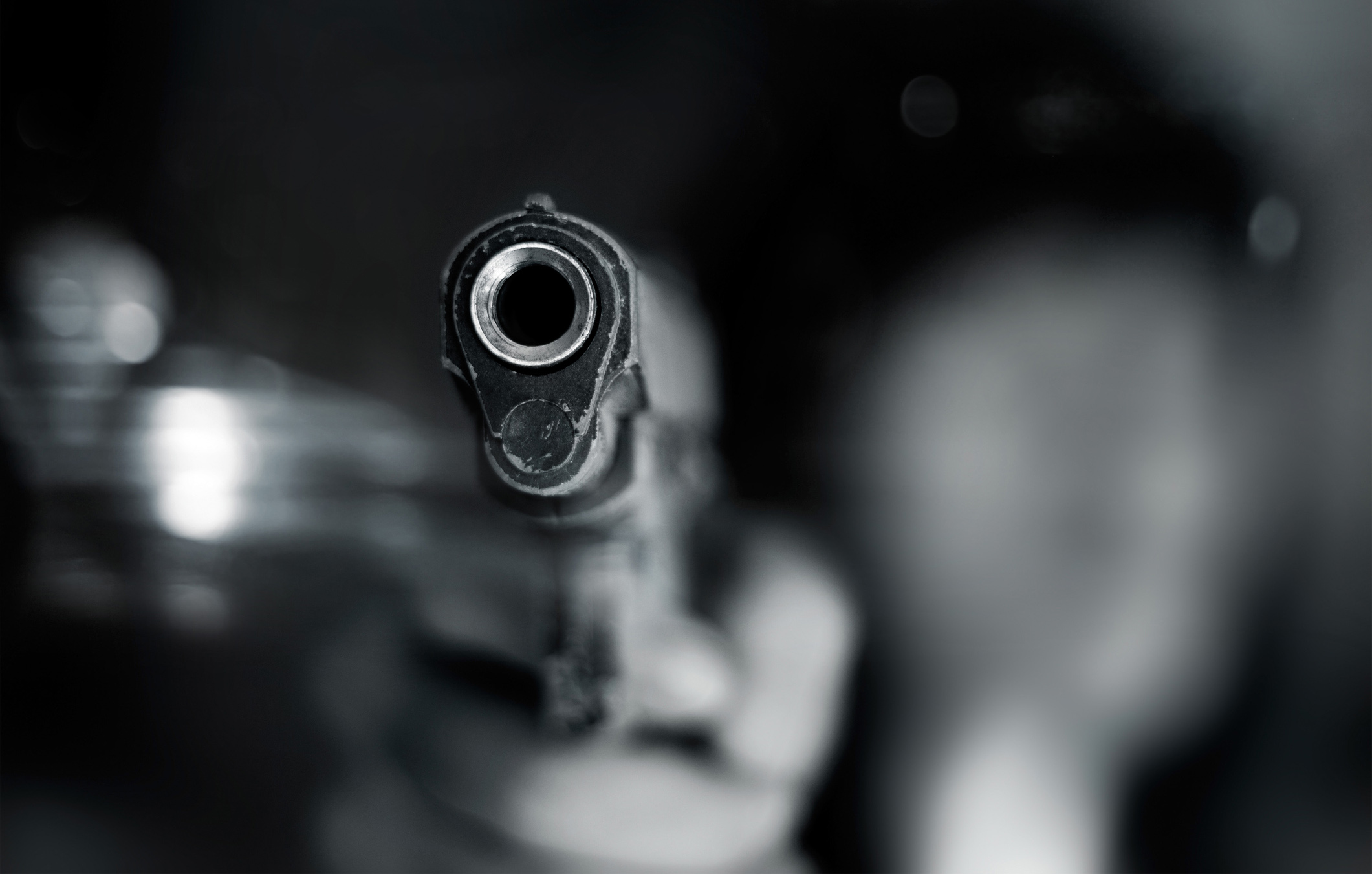gun pointing towards viewer