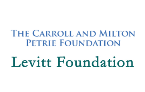 logos of the Levitt Foundation and the Carroll and Milton Petrie Foundation