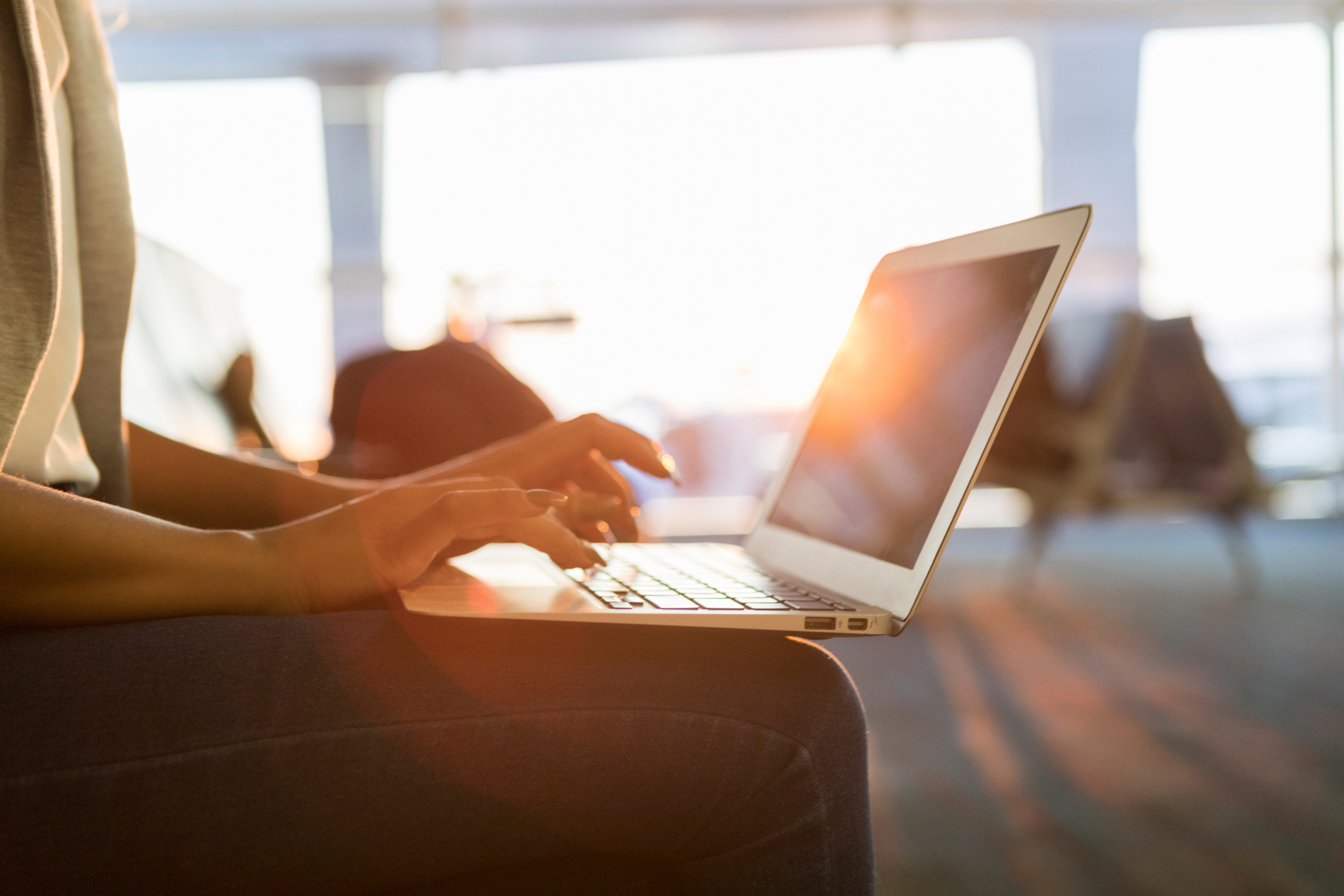 Person using laptop