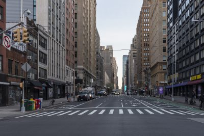 Empty street in NYC