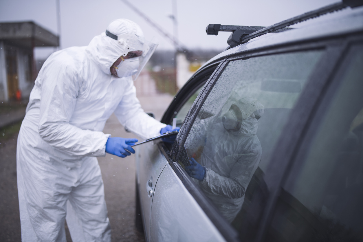 Coronavirus COVID-19 drive up testing site