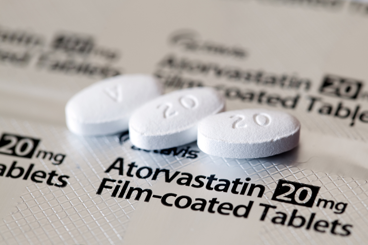 Three Atorvastatin Tablets Close-up