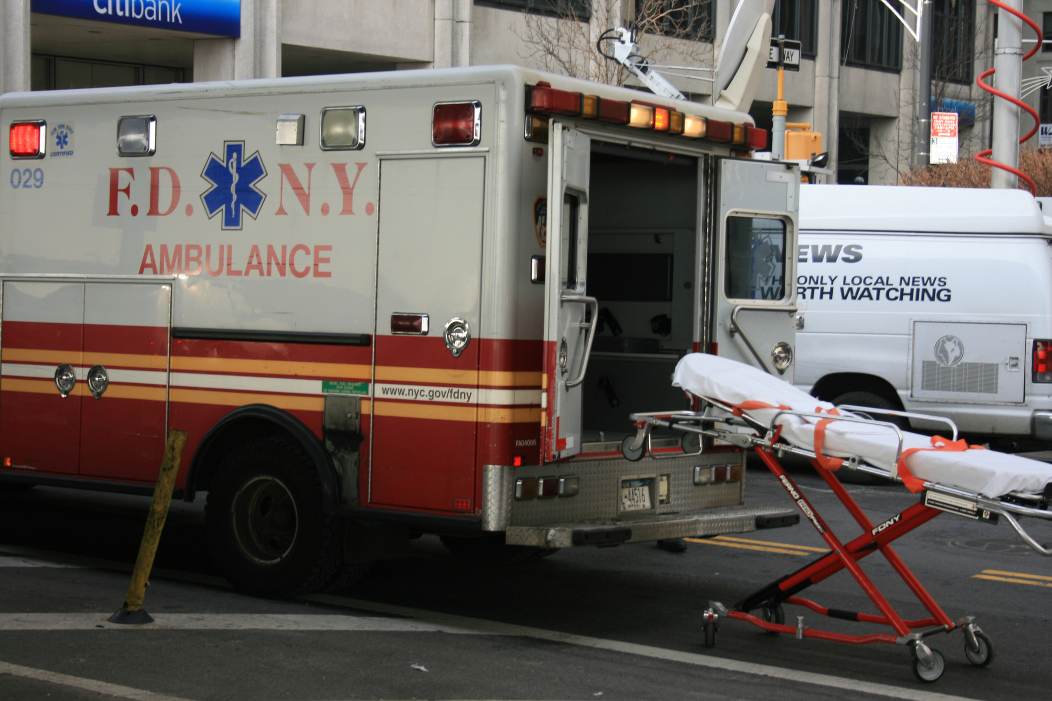 ambulance and gurney