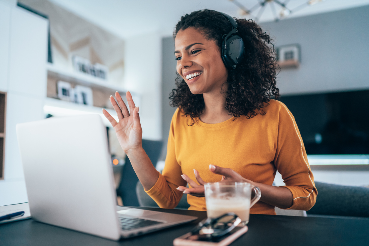 woman on a video conference