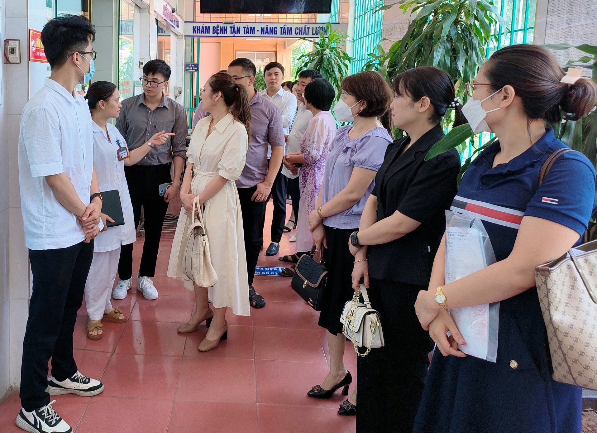 The study authors visit a local psychiatric hospital.