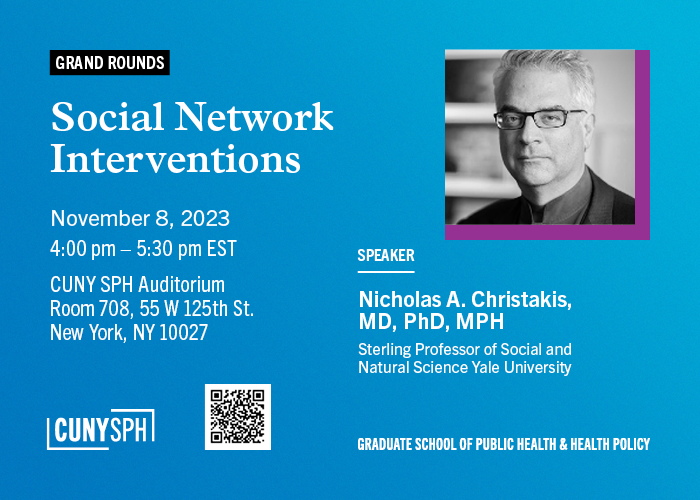Grand Rounds: Social Network Interventions Wednesday, November 8, 2023 4:00 pm – 5:30 pm