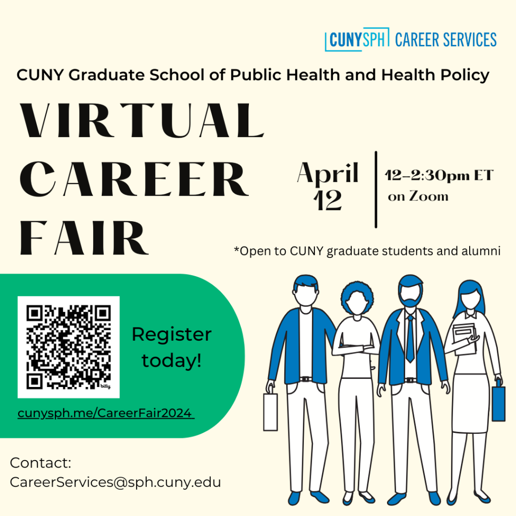 CUNY SPH Spring 2024 Virtual Career Fair CUNY Graduate School of