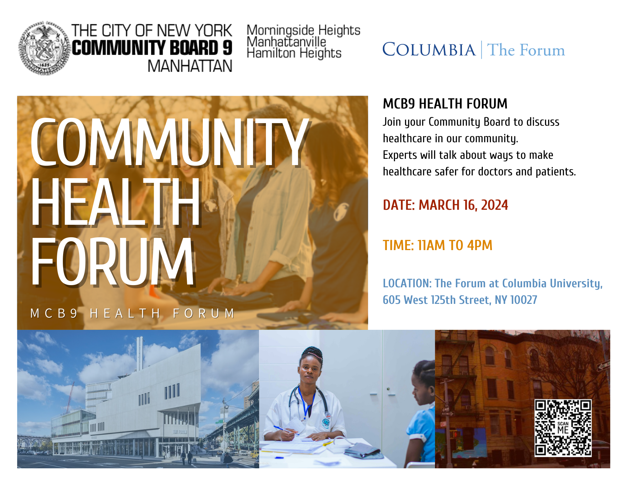 Manhattan Community Board 9 Community Health Forum CUNY Graduate