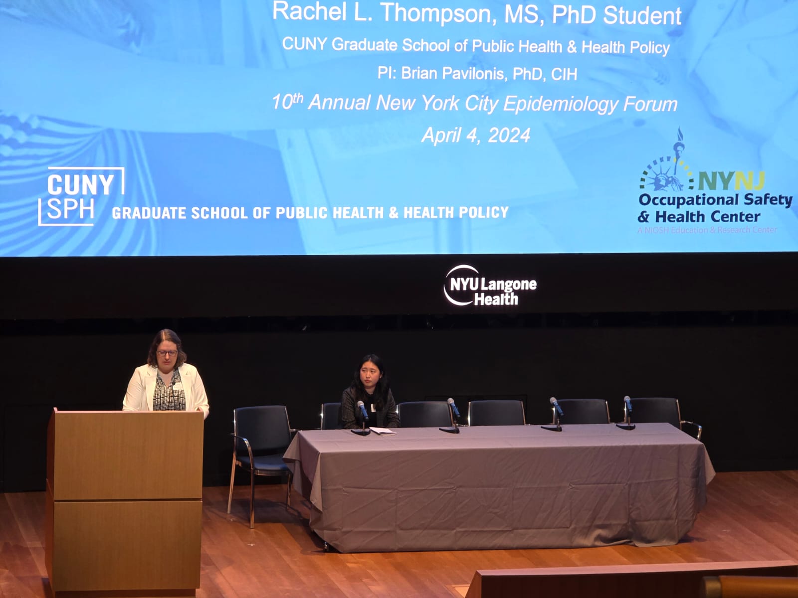 Rachel Thompson at the NYC Epidemiology Forum