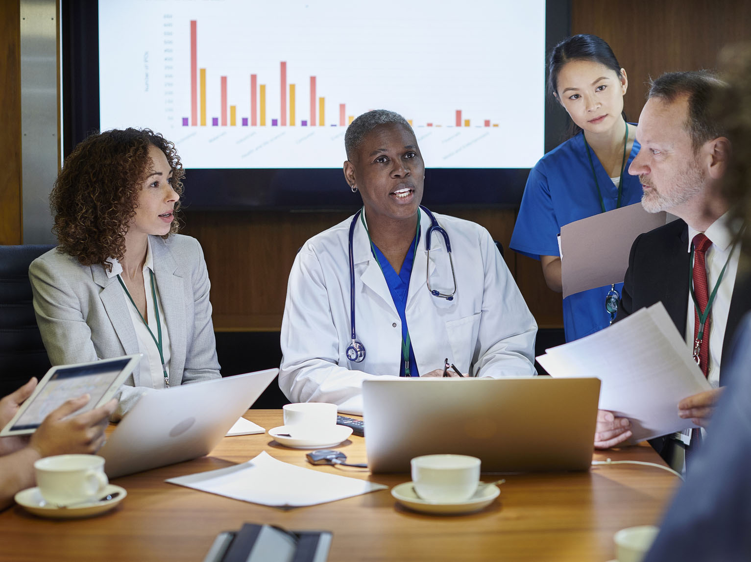 doctor presenting to a group