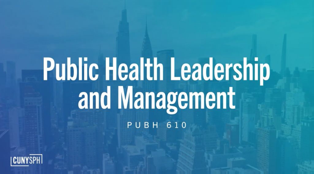 public health leadership and management pUBH610