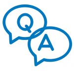 Two talk bubbles with "Q" and "A" in them