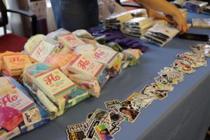 Period packs and stickers given out at the event