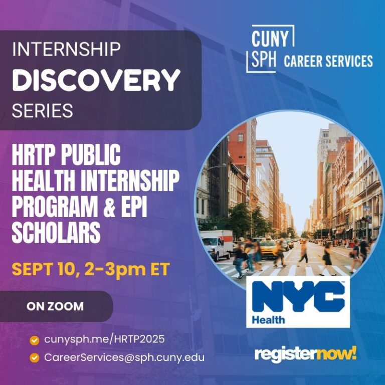 Internship Discovery Series HRTP Public Health Internship Program