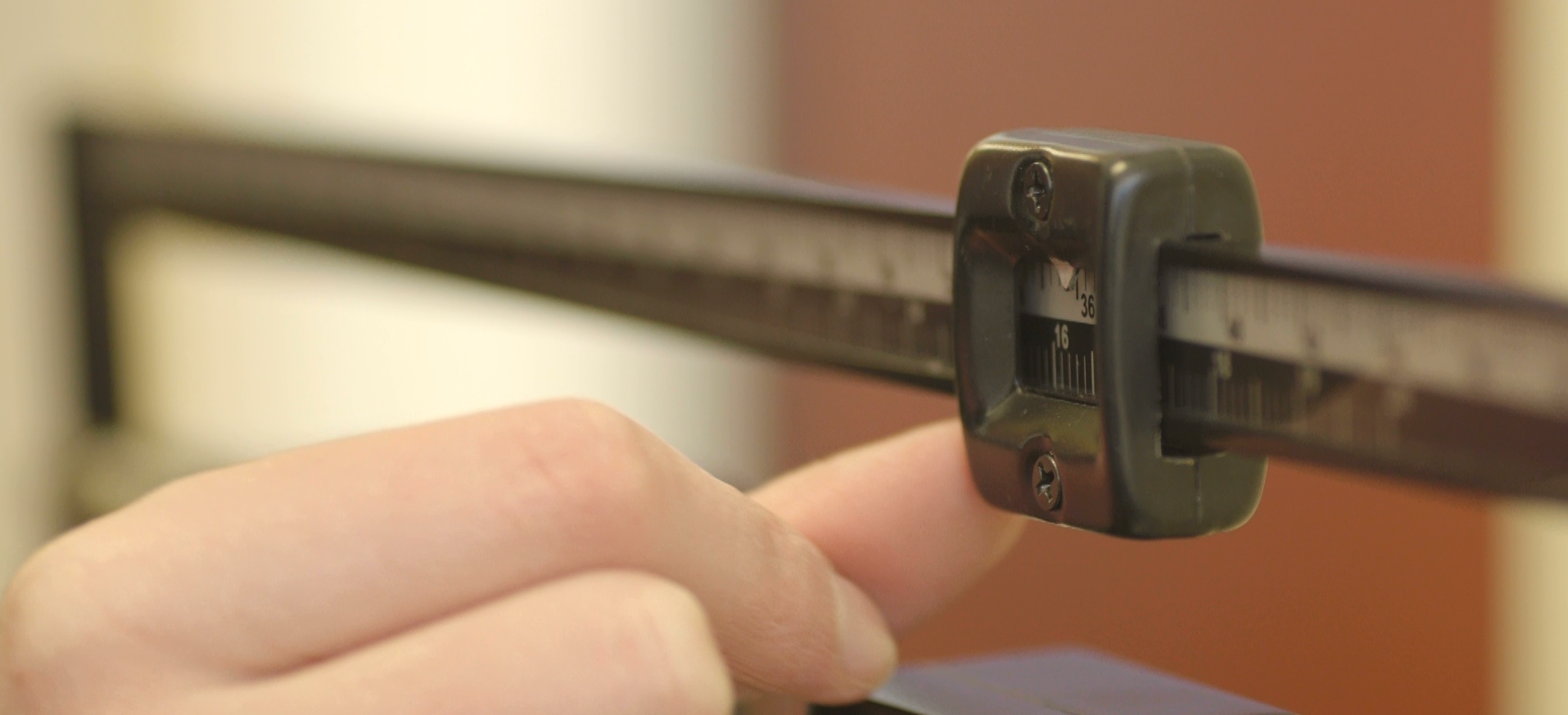 close up of doctor's scale