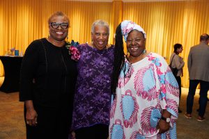 Dr. Natalia Kanem (left) and Loretta Ross (right) with Byllye Avery.