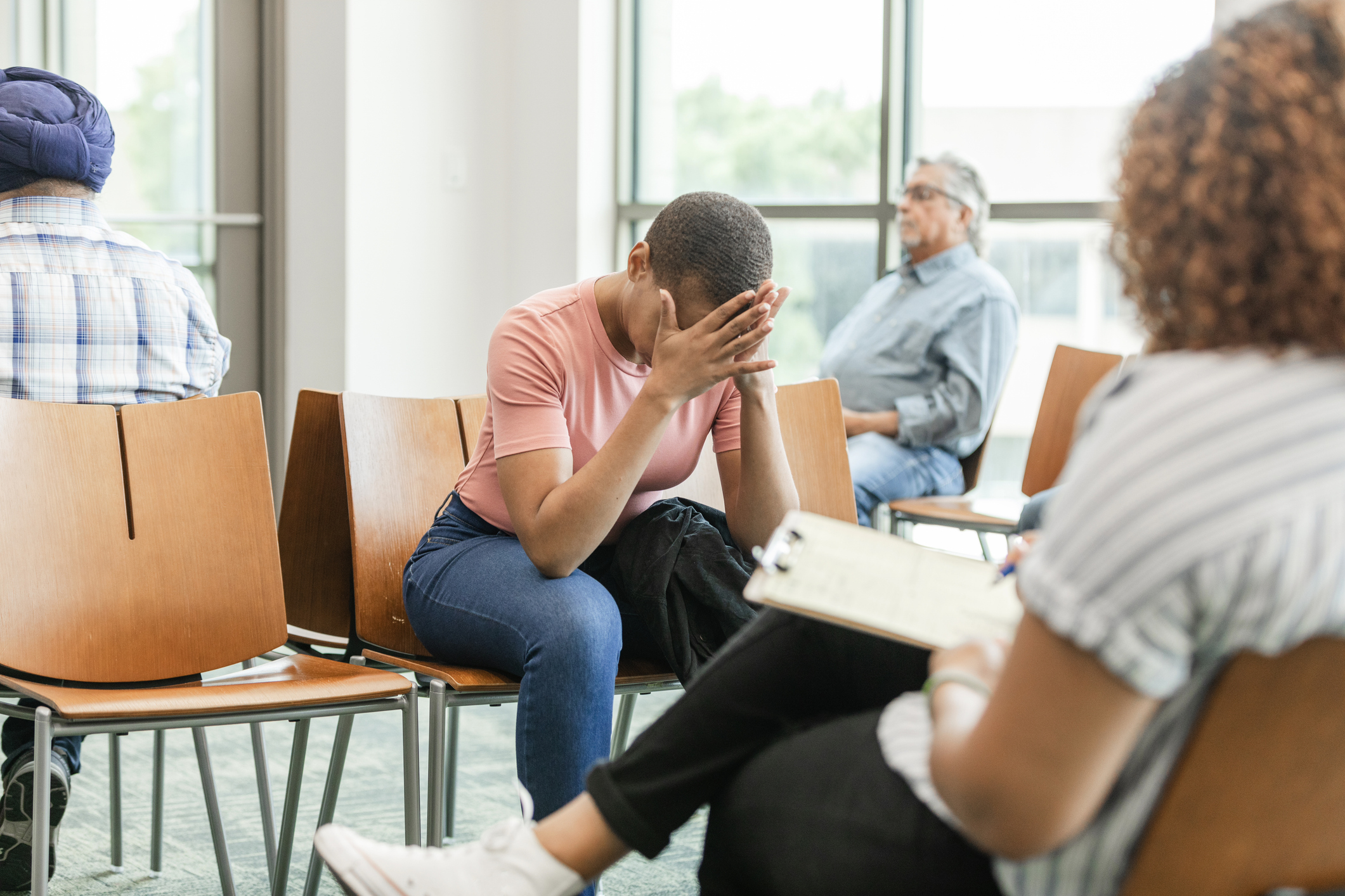 people in ER waiting room