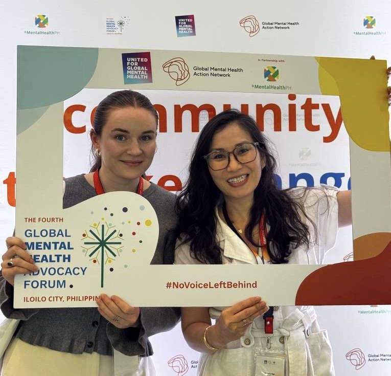 Francesca McLaren and Professor Victoria Ngo at the Global Mental Health Advocacy Forum