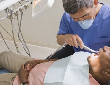 Man having dental exam