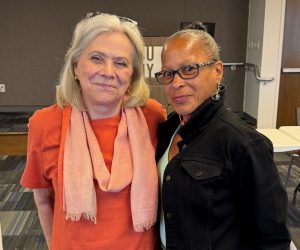Outgoing board member Ruth Wooden (left) with Harlem Health Initiative Director Deborah Levine