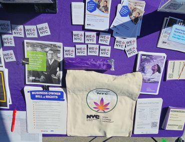 Table at Cannabis NYC event